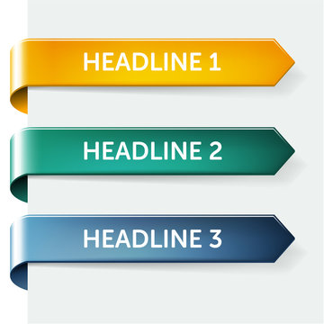 Set of glossy paper tags - headlines, new, sales item
