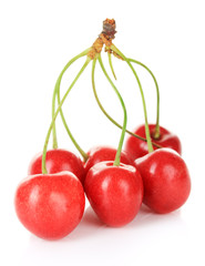 Cherry berries isolated on white