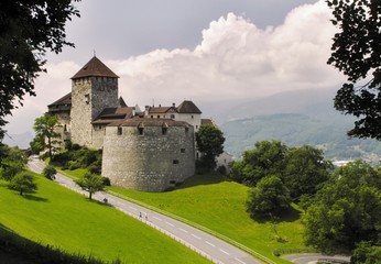 Vaduz castle - is the residence of the Prince of Liechtenstein - obrazy, fototapety, plakaty