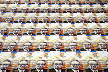 One Hundred Shekels Bills Background