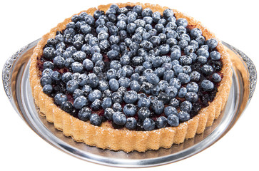 Blueberry Tart on white