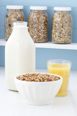 Delicious healthy cereal breakfast