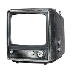 Old television isolated