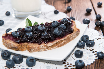 Blueberry Jam on a bread