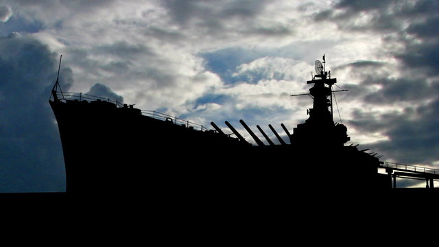 Alabama USS Alabama clouds