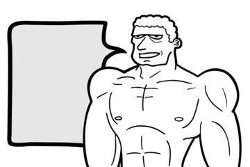 Fototapeta premium Strong man talk