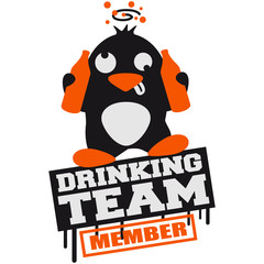 Drinking Team Member Penguin