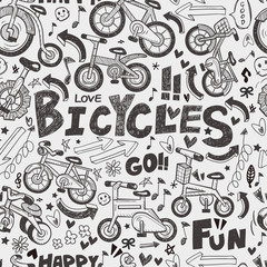 seamless bike pattern