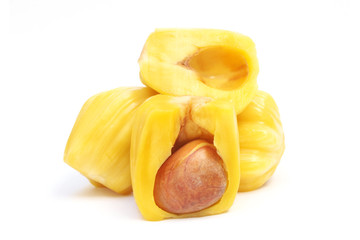 Ripe Jackfruit isolated on white background