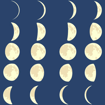 vector phases of the moon