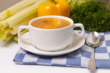 Fresh Vegetable Soup with Vegetables
