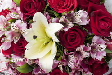 Flower bouquet close up.
