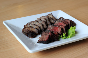 Beef grill with salt