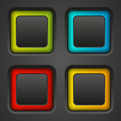 Set of bright apps icons