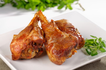 Roasted turkey legs