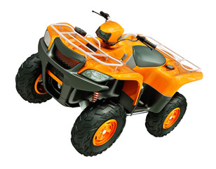 Naklejka premium Quad bike isolated