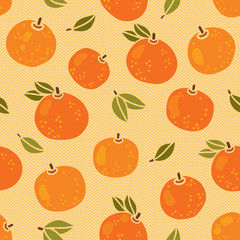 Seamless pattern with oranges