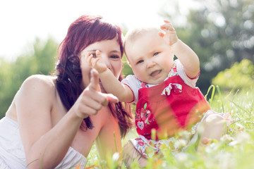 Baby and Mami outdoor