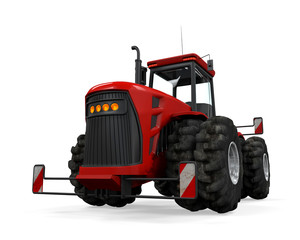 Red Tractor Isolated