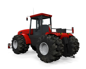 Red Tractor Isolated
