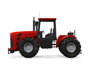 Red Tractor Isolated