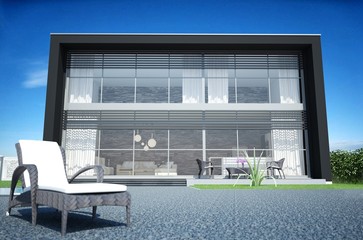 Flachdachvilla mit Pool