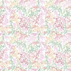 Floral seamless pattern with leaf.