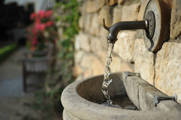 Trinkbrunnen im Garten