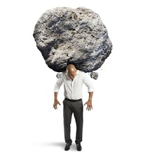 Stress of a businessman