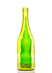 Empty wine and beer bottles