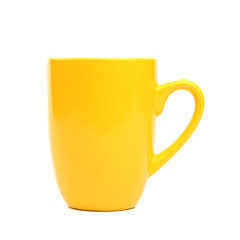 Empty yellow cup.