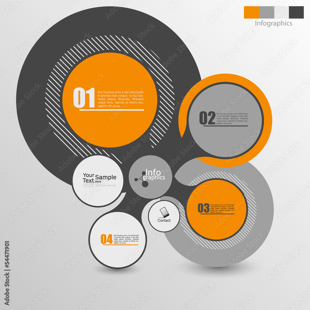 Poster abstract web design bubble, vector