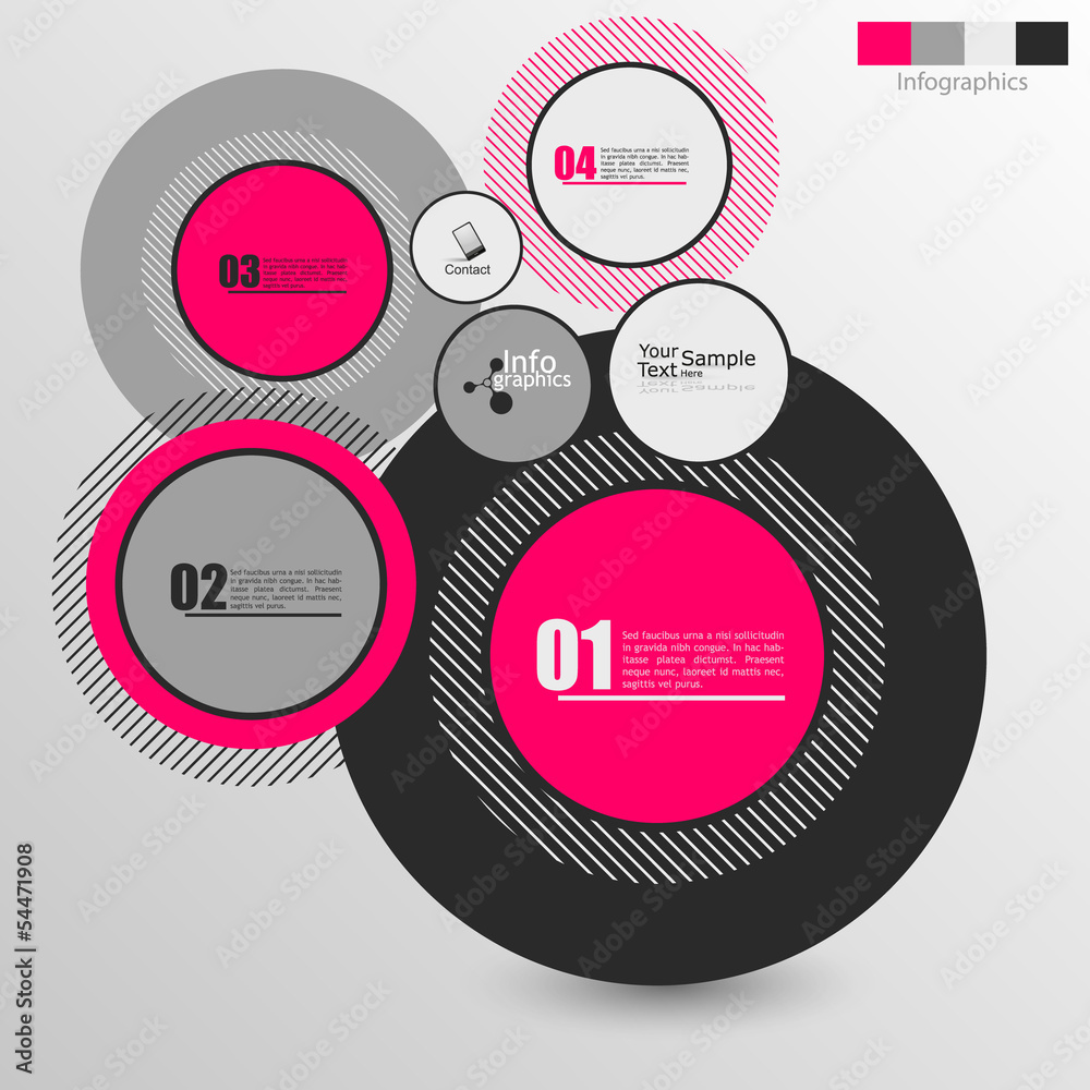 Poster abstract web design bubble, vector