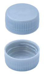 Isolated Silver Plastic Bottle Caps