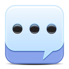 Blue Speech Bubbles Icon
