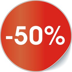 étiquette -50%