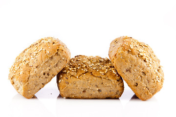 Bread on a white background. delicious buns  isolated on white