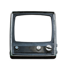 Old television isolated