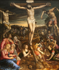 Brussels - Crucifixion of Jesus in  Saint Michael cathedral © Renáta Sedmáková