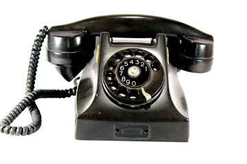 Ancient black phone.