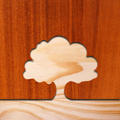 Tree concept in wood