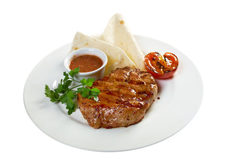 grilled t-bone steak