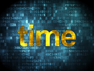 Time concept: Time on digital background