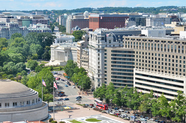 Washington D.C. skyline with major monumental buildings - Washington D.c. United States of America