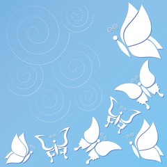 Fototapeta na wymiar Background with butterflies