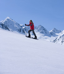 Fototapeta na wymiar Schneeschuhwandern