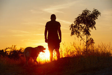 Man with dog