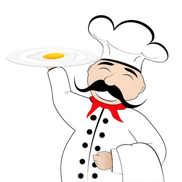 recommend clip art: chef with scrambled eggs on a plate