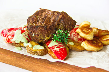 restaurant dish,backed veal