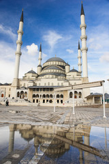 Fototapeta na wymiar Kocatepe Mosque in Ankara, the capital city of Turkey